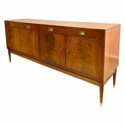 Mid Century Greaves & Thomas Flame Mahogany Sideboard