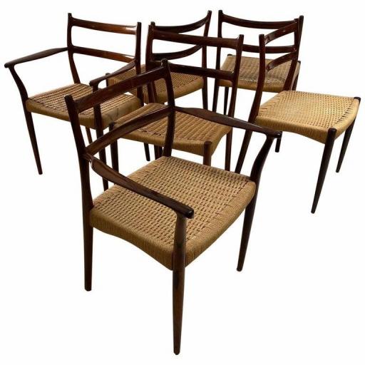 Danish Rosewood Dining Chairs by Soren Lodefoged for Mobler 1960s, Set of Six - SOLD