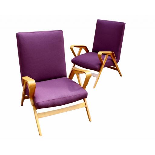 Pair of Bentwood Armchairs by Tatra Nabytok 1950's