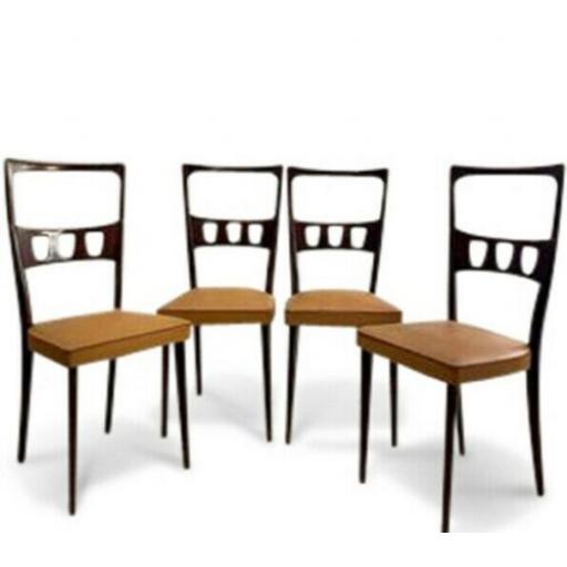 Set of Four 1950s Italian dining chairs -SOLD