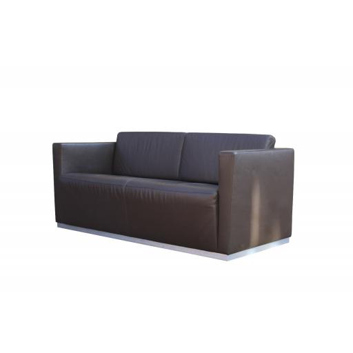 Walter Knoll 'Elton' Sofa Dark Brown Leather by Jan Kleihues - SOLD