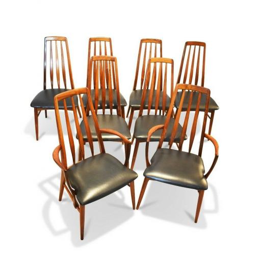 Set of 8 1960s Rosewood "Eva" Niels Koefoed Dining Chairs for Koefoed Hornslet - SOLD