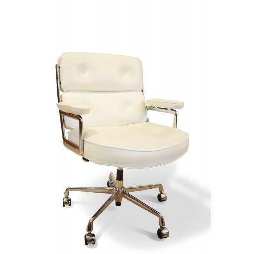 Eames Office chair ES 104 Lobby chair Vitra in white leather - SOLD