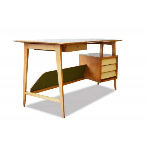 1950s Italian Beechwood Desk in the manner of Gio Ponti - SOLD