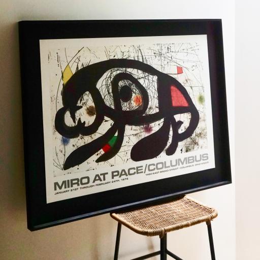 1970s Jean Miro at Pace/Columbus Original Exhibition Poster