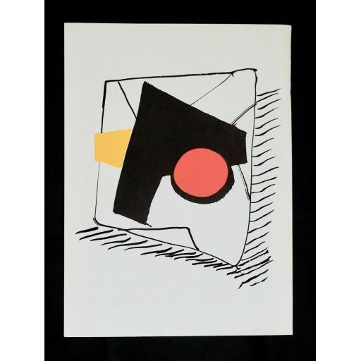 1976 Original Lithograph "Red/Yellow Abstract" by Alexander Calder