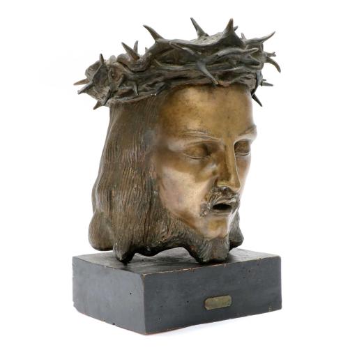 Bronze 'Christo Re' bust of Christ, 1929, Italian, Elisabetta Mayo - SOLD