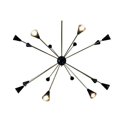 Italian Sputnik Ceiling Light, 1950s - SOLD