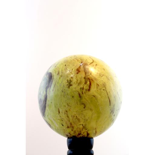 Serpentine Yellow Crystal Sphere