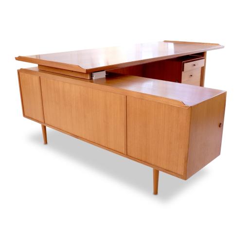 Executive Teak Writing Desk by Arne Vodder for Sibast, Denmark 1960s -SOLD