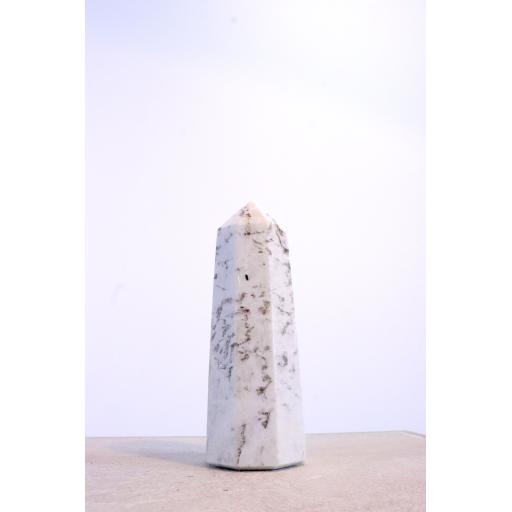 Snowy Quartz Crystal Tower