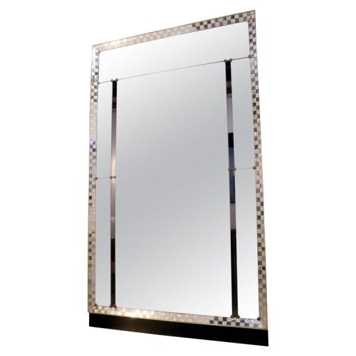 1950s Italian large wall mirror by Cristal Arte