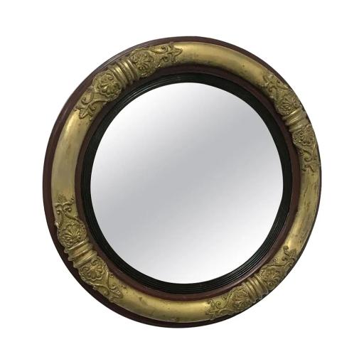 Antique Regency Circular Wall Mirror With Ornate Gold Gilt Frame Antique - SOLD