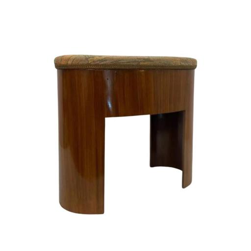 Antique Art Deco Walnut Stool