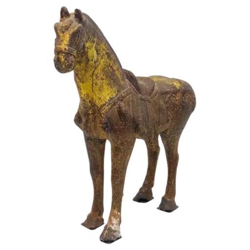 Vintage Oriental Decorative Horse Ornament With Gilt