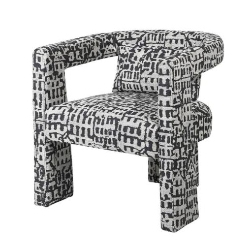 Abstract Cityscape Monochrome Armchair