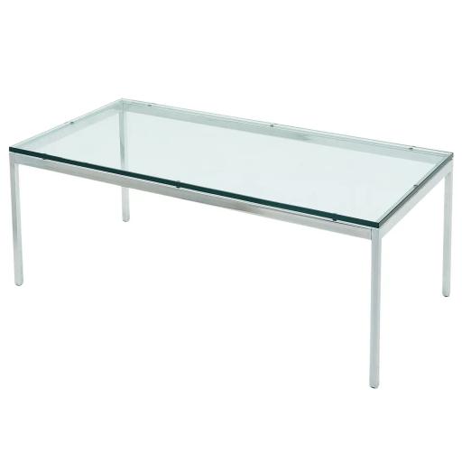 Florence Knoll For Knoll Studio Glass And Chrome Coffee Table