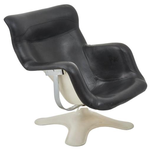 Mid Century Modern "Karuselli" lounge chair by Yrjö Kukkapuro, Haimi, 1960s