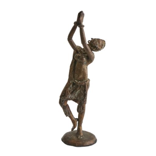 Antique Bronze 'Prayer Hands' Woman Figure