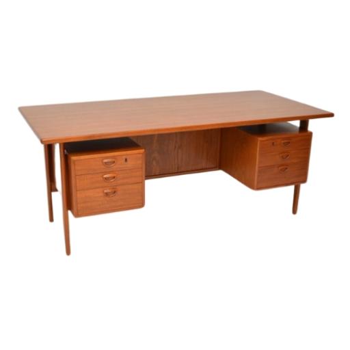 Mid-Century Teak Desk By Kai Kristiansen