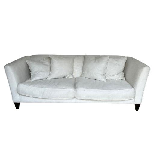 Andrew Martin 'Hannis' Custom 4 Seater Sofa In Rocco Hazy Sky Fabric