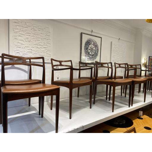 Set Of Ten 1960's Danish Rosewood Dining Chairs By Johannes Andersen
