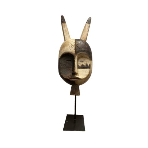 A Vintage African Grebo Mask On Stand, Liberia