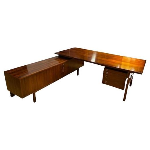 Executive Rosewood Writing Desk By Arne Vodder, Danish, 1960's