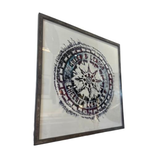 Original Rubbing In A Steel Frame, Limited Edition , Green & London, Chelsea