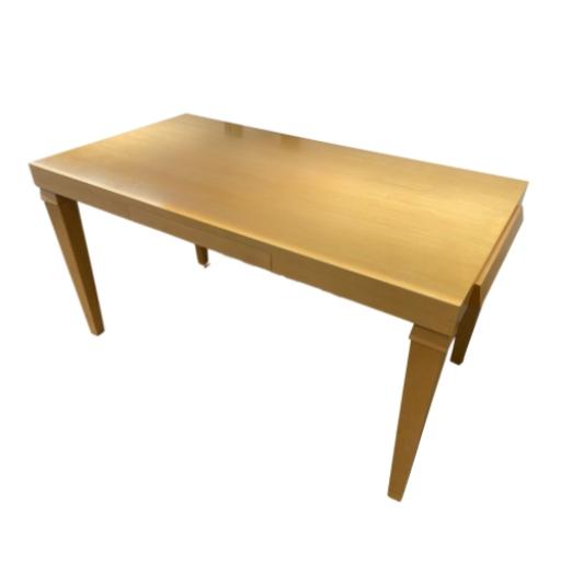 Handmade Bespoke Solid Birch Wood Table / Desk With Pull Out Sides