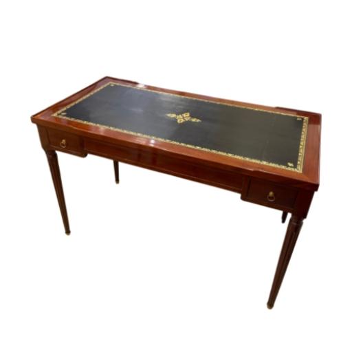 French Empire Revival Games Table With Reversible Leather & Felt Top Cover